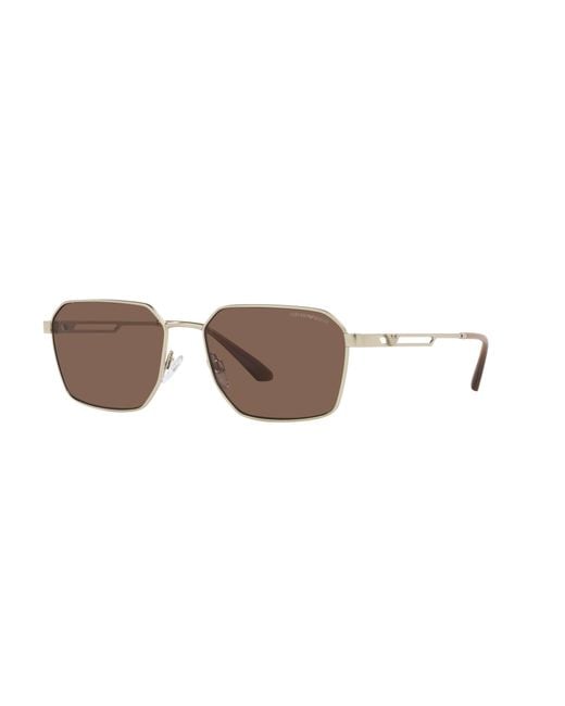 Emporio Armani Black Ea2140 300273 Sunglasses Metal Squared Normal for men