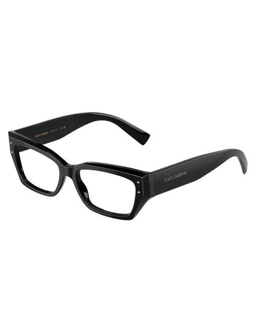 Dolce & Gabbana Black Dg3387 501 Optical Frames Acetate Transparent Squared Normal