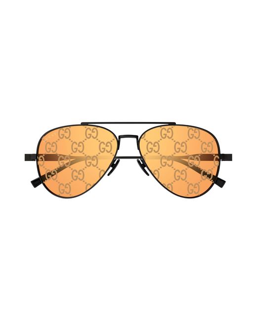 Gucci Black Gg1874S 005 Sunglasses Metal Pilot for men