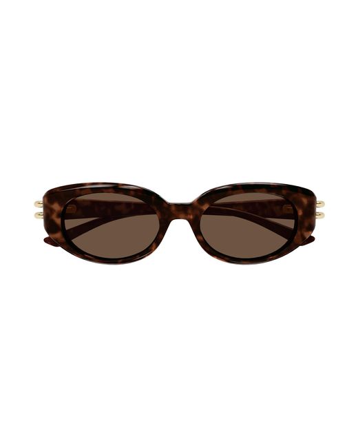 McQueen Black Am0469S 002 Sunglasses Acetate Round