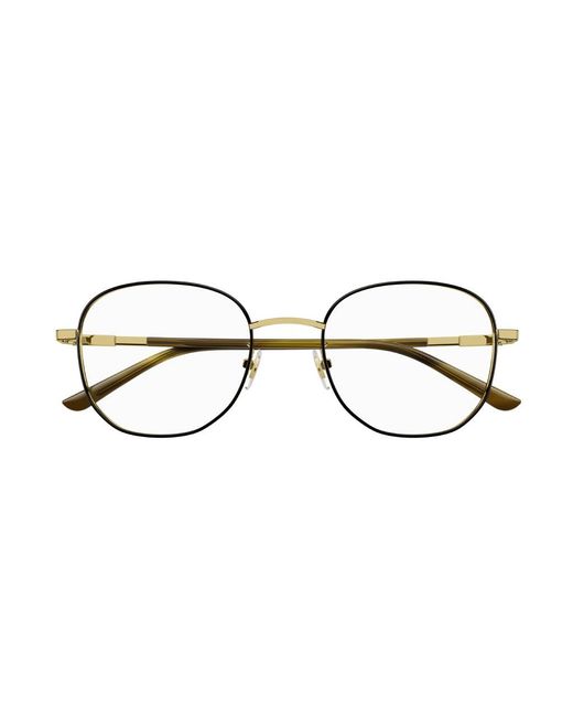 Gucci Black Gg1352O 003 Optical Frames Metal Round for men