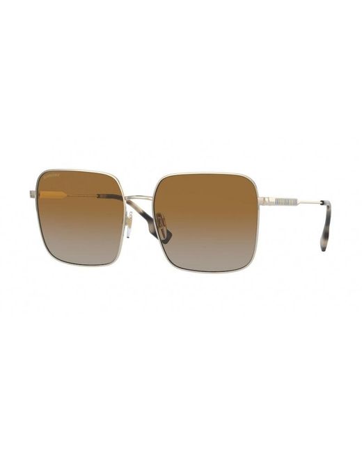 Burberry Metallic Be3119 1109T5 Sunglasses Metal Squared Polarized Shaded