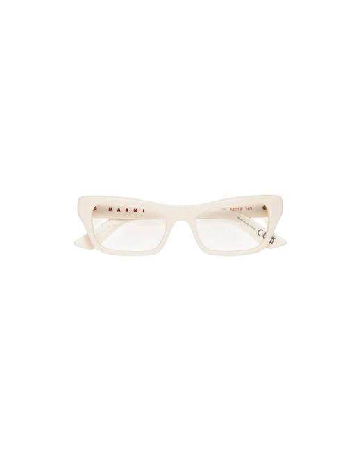 Marni Black 1Sl Akelu Cream Optical Frames Acetate Squared