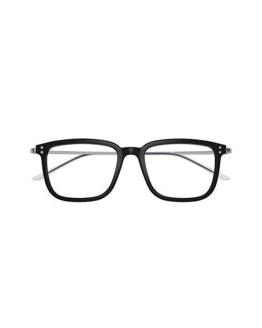 Gucci Black Gg1709O 005 Optical Frames Acetate Transparent Squared for men
