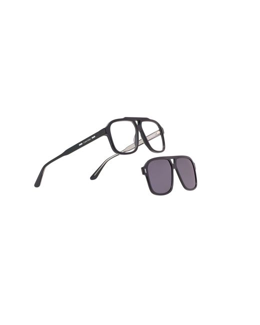 Calvin Klein Black Ck24549 Clip 021 Sunglasses Bio-Injected Squared Normal for men