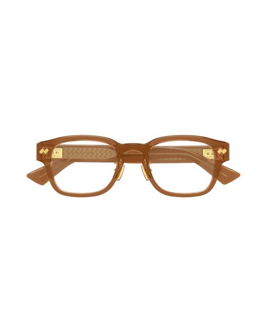 Bottega Veneta Black Bv1404Oa 007 Optical Frames Acetate Transparent Squared for men