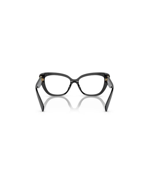 Miu Miu Black Mu 05Vv 1Ab1O1 Optical Frames Acetate Transparent Cat Eye Normal