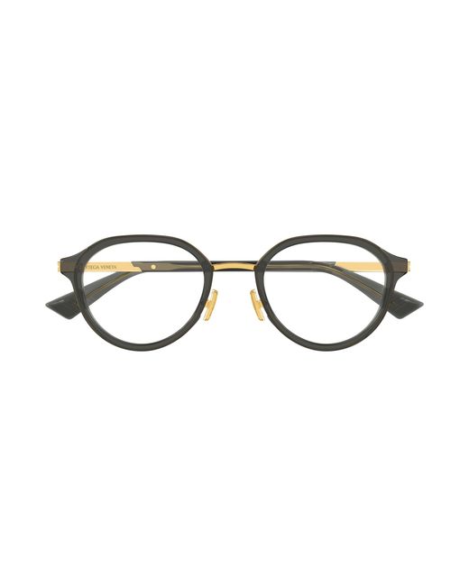 Bottega Veneta Black Bv1375O 004 Optical Frames Acetate Transparent Round for men