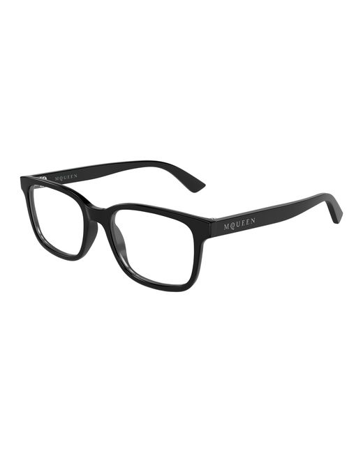McQueen Black Am0541O 007 Optical Frames Acetate Transparent Squared for men