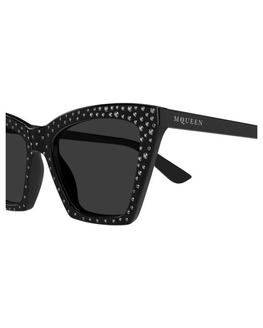 McQueen Black Am0536S 005 Sunglasses Acetate Cat Eye