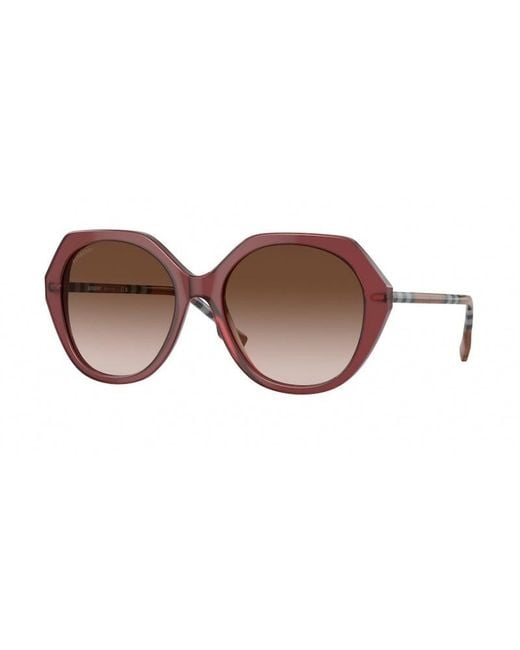 Burberry Brown Be4375 401813 Sunglasses Plastic Geometric Nuanced