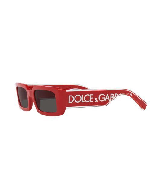 Dolce & Gabbana Black Dg6187 309687 Sunglasses Injected Squared Normal