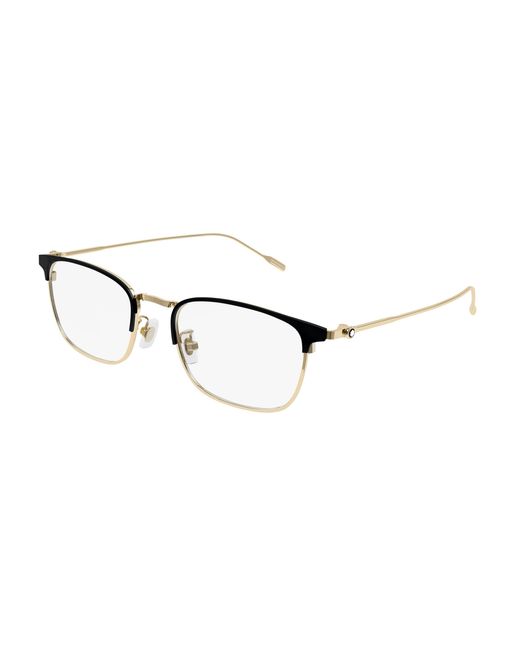 Montblanc Black Mb0192O 001 Optical Frames Metal Geometric for men