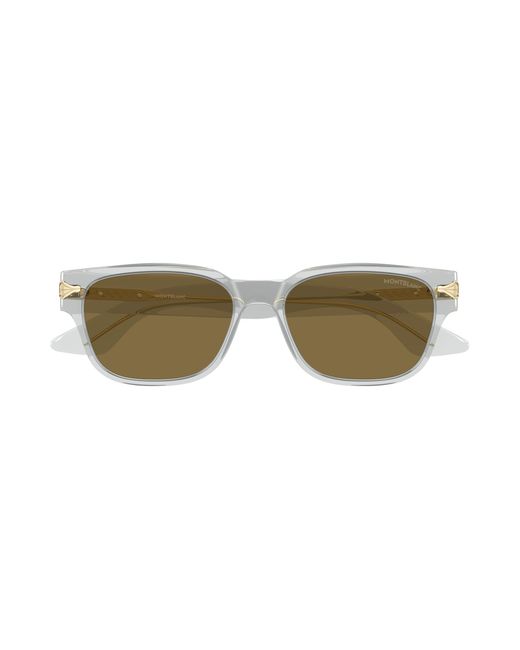 Montblanc Black Mb0479S 004 Sunglasses Acetate Squared for men