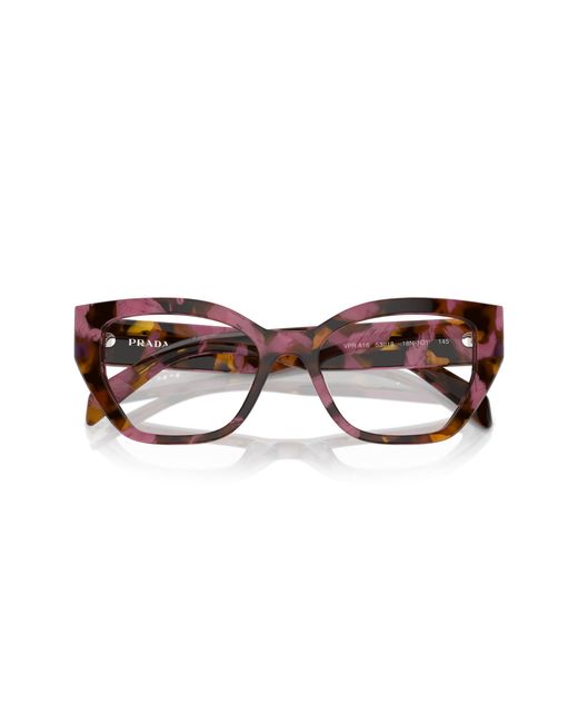 Prada Black Pr A16V 18N1O1 Optical Frames Acetate Transparent Geometric Normal