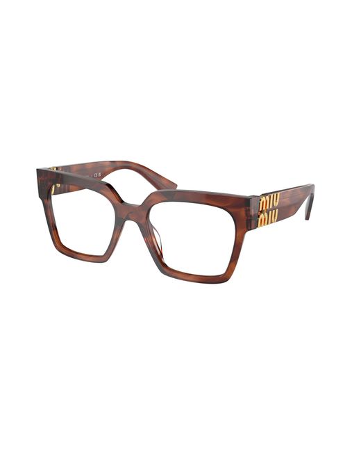 Miu Miu Black Mu 04Uv 11Q1O1 Optical Frames Acetate Squared Normal