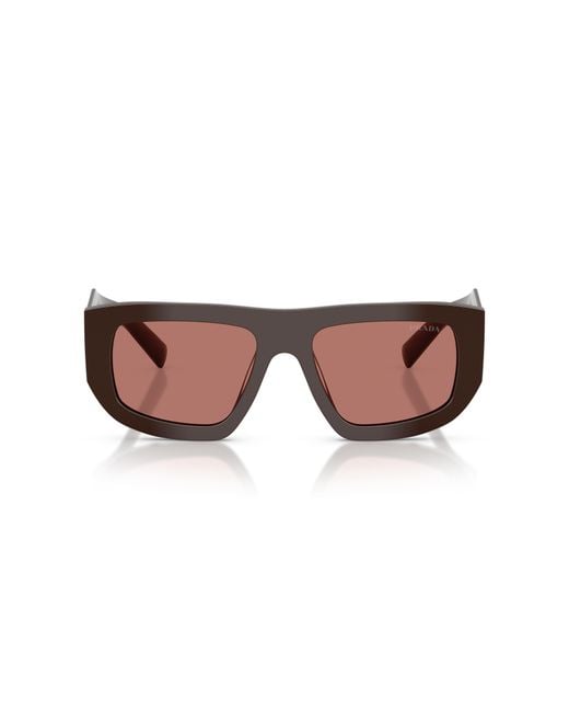 Prada Black Pr D04Su 27I80W Sunglasses Acetate Bordeaux Geometric Normal