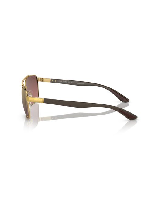 Ray-Ban Black Sunglasses Man Rb3701 - Brown Frame Gold Lenses Polarized 59-17 for men