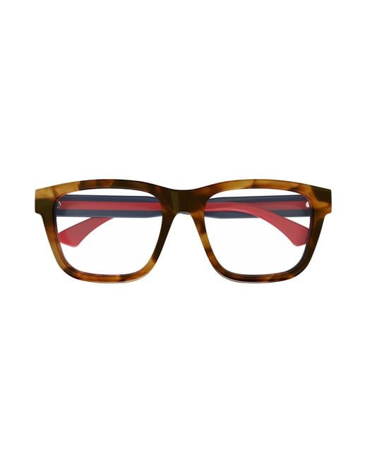 Gucci Black Gg1870O 007 Optical Frames Acetate Transparent Squared for men
