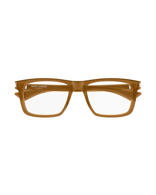 Saint Laurent Black Sl 882 010 Optical Frames Acetate Transparent Squared for men