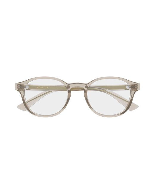 Gucci Black Gg2137Ok 002 Optical Frames Acetate Transparent Round for men