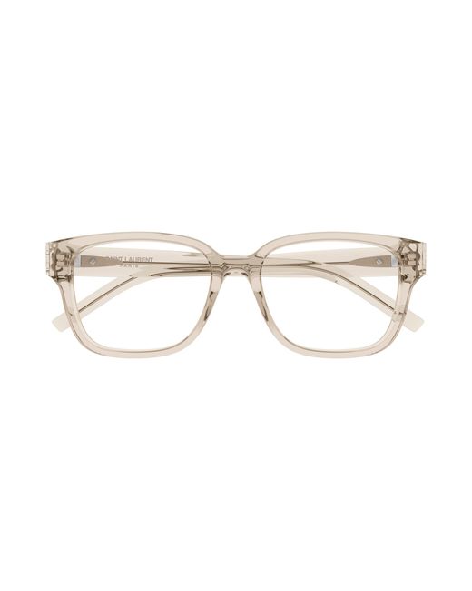 Saint Laurent Black Sl M150 004 Optical Frames Acetate Transparent Squared