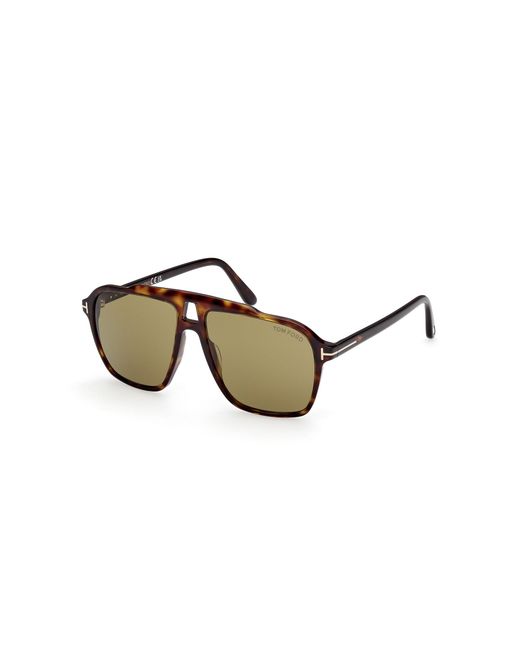 Tom Ford Black Ft1209 Autari 52N Sunglasses Acetate Verde Squared Normal for men