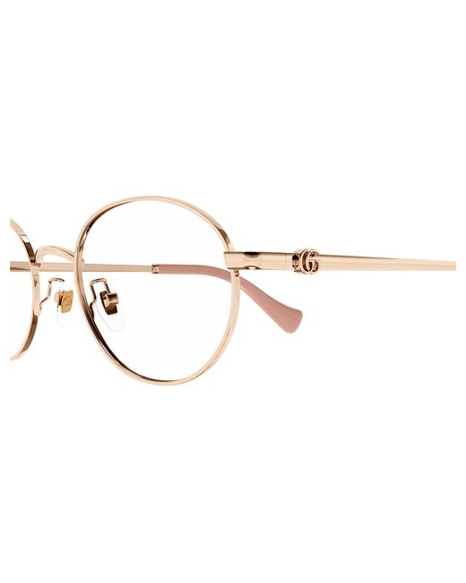 Gucci Black Gg1608Ok 002 Optical Frames Titanium Transparent Round