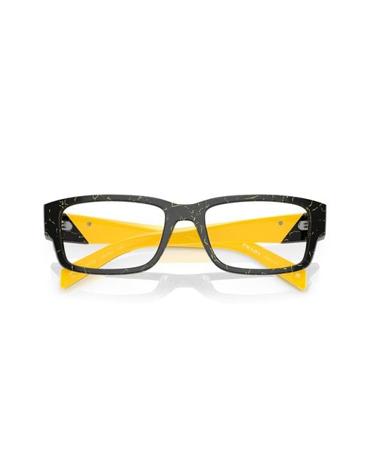 Prada Black Pr 07Zv 19D1O1 Optical Frames Acetate Squared for men