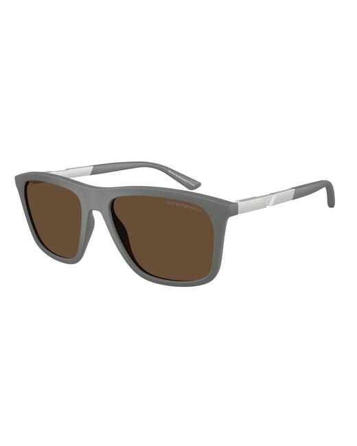 Emporio Armani Black Ea4237 620573 Sunglasses Injected Squared Normal for men