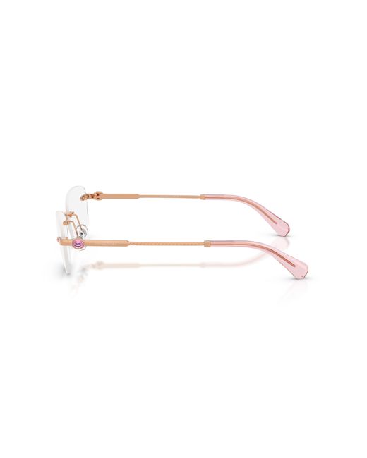 Swarovski Black Sk1037 4014 Optical Frames Metal Transparent Round Normal