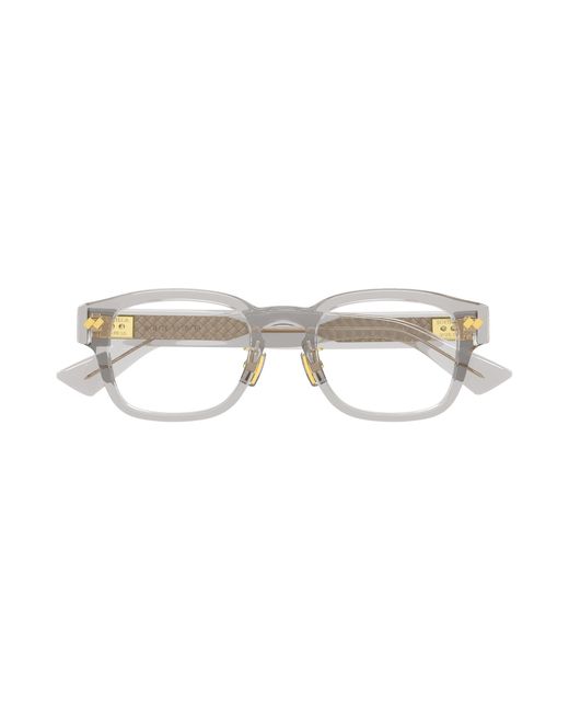 Bottega Veneta Black Bv1404Oa 008 Optical Frames Acetate Transparent Squared for men