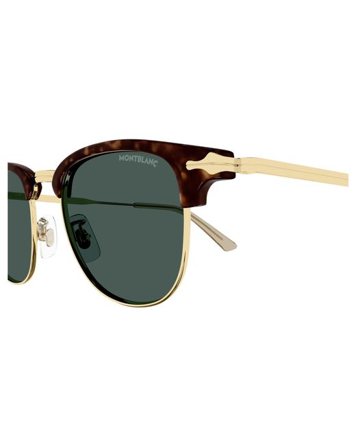 Montblanc Black Mb0364S 002 Sunglasses Metal Squared for men