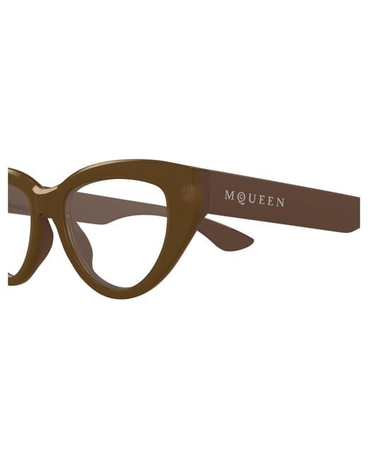 McQueen Black Am0529O 003 Optical Frames Acetate Transparent Cat Eye