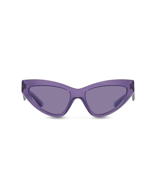 Dolce & Gabbana Purple Dg4439 34071A Sunglasses Acetate Cat Eye Normal