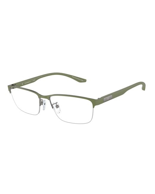Emporio Armani Black Ea1147 3367 Optical Frames Metal Transparent Pillow Normal for men