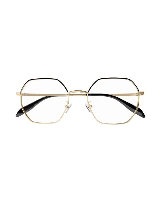 McQueen Black Am0338O 001 Optical Frames Metal Geometric