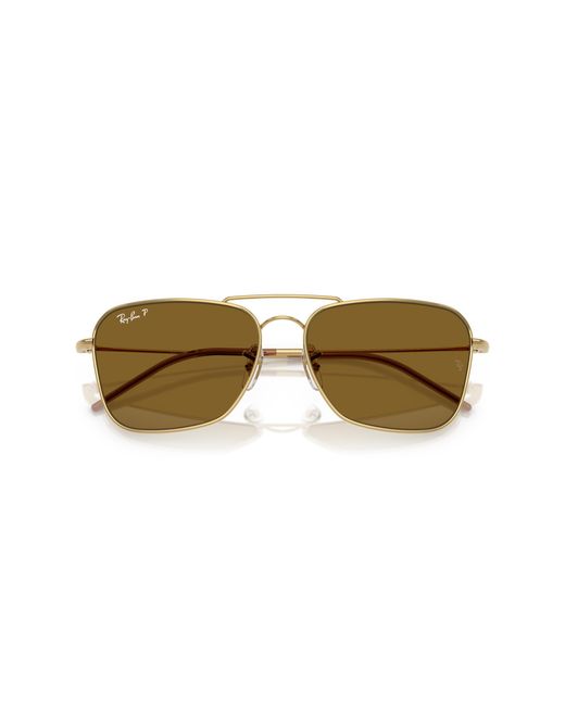 Ray-Ban Black Rbr0102s Caravan Reverse Square Sunglasses