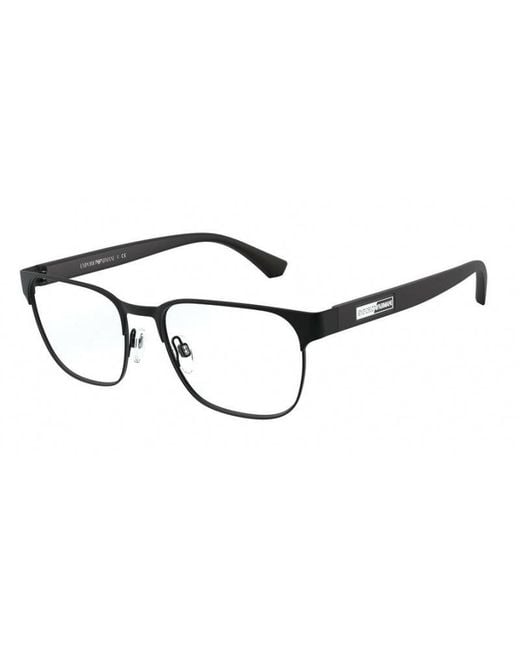 Emporio Armani Black Ea1103 3001 Optical Frames Metal Squared for men