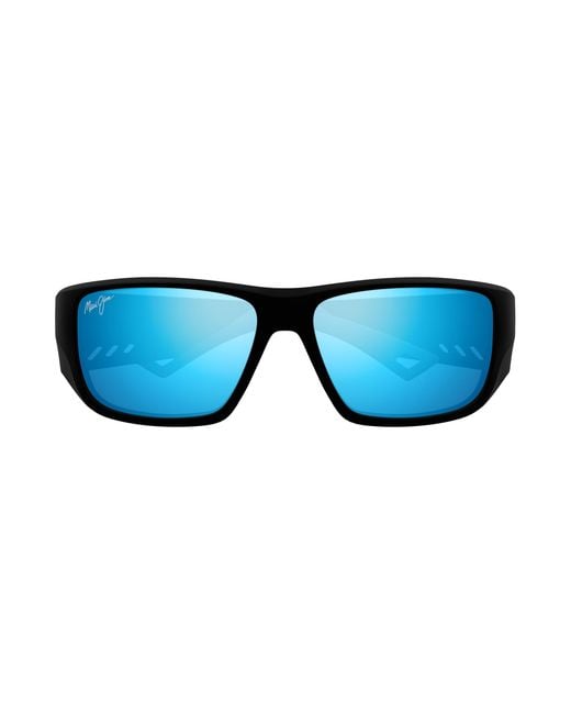 Maui Jim Black Mj0664Sa 001 Sunglasses Injected Squared for men