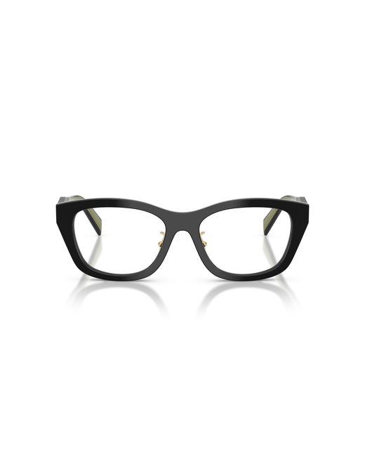 Prada Black Pr D11Vd 03K1O1 Optical Frames Acetate Transparent Geometric Normal