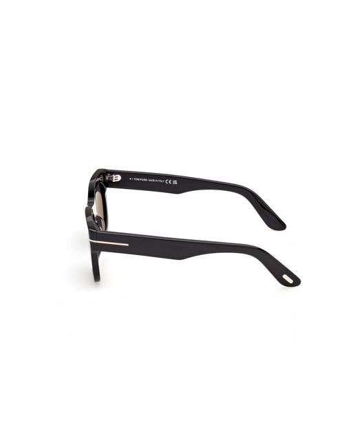 Tom Ford Black Ft1334 Marshall-02 01A Sunglasses Acetate Smoke Squared Normal for men