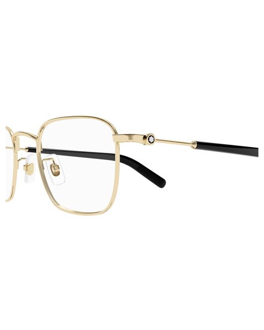 Montblanc Black Mb0389O 006 Optical Frames Metal Transparent Squared for men