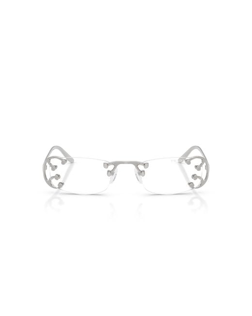 Prada Black Pr C57S 28H08N Sunglasses Metal Transparent Squared Normal