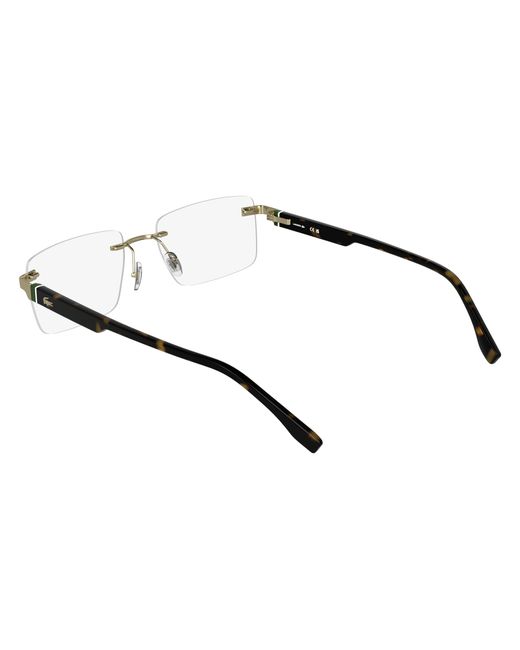 Lacoste Black 045 Optical Frames Metal Squared Normal for men