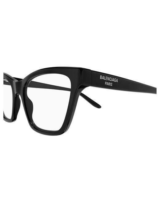 Balenciaga Black Bb0440O 001 Optical Frames Acetate Transparent Cat Eye