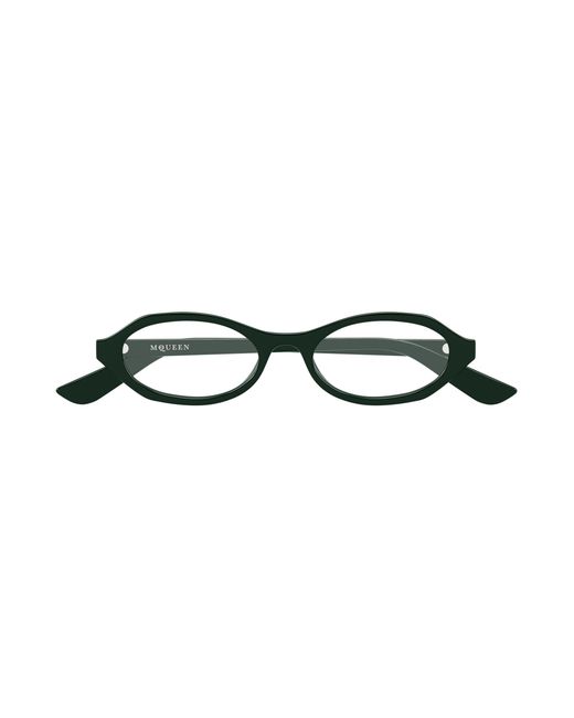 McQueen Black Am0559O 004 Optical Frames Acetate Transparent Round