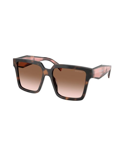 Prada Black Pr 24Zs 23A0A6 Sunglasses Acetate Squared Normal Shaded