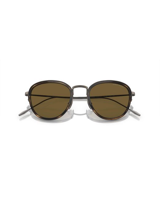Giorgio Armani Black Ar6068 325973 Sunglasses Metal Round Normal for men
