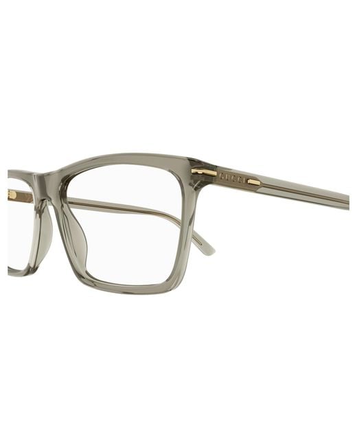 Gucci Black Gg1445O 004 Optical Frames Acetate Transparent Squared for men